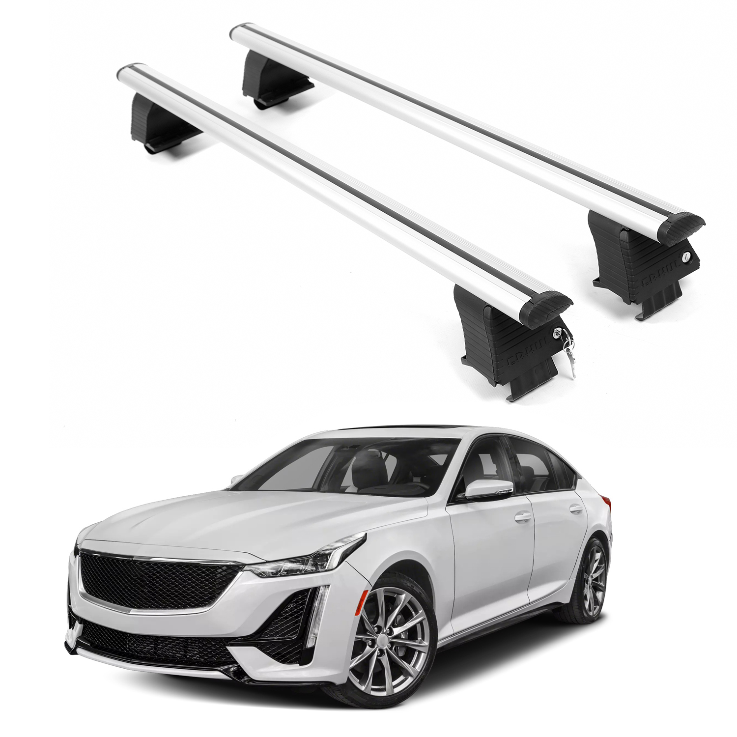 2020-2026 Cadillac CT5-V Roof Rack Cross Bars - Lockable | ERKUL
